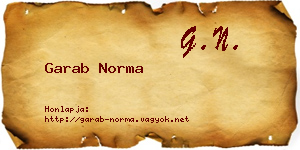 Garab Norma névjegykártya